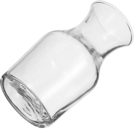 HOMOBABE Brocca da Vino Piccola in Vetro 122 Ml Design Monodose Bocca Piatta Elegante per Casa e Ristorante Versamento Facile