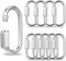 Lot de 10 mousquetons à maillons rapides en acier inoxydable 304 - Mousquetons de verrouillage filetés en forme de D - Mousqueton à vis - Crochets de chaîne de sécurité de 3,8 cm
