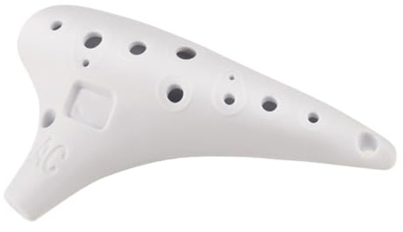 Ocarina Instrument - Instrumento de 12 agujeros AC Alto para principiantes, resina especial para autoestudio (blanco)