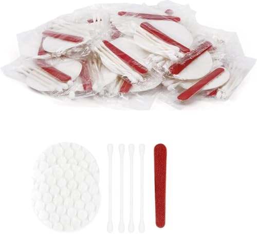 Set Monouso Da 100 Pezzi Per Hotel Comprensivo Di Bastoncini Di Cotone Dischetti Di Cotone E Lime Per Unghie Set Di Articoli Da Toilette Personali Portatile E Multifunzionale Ideale Per I Viaggi
