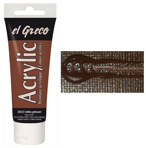 EL GRECO Acrylfarbe Umbra gebrannt 150 ml [Spielzeug]