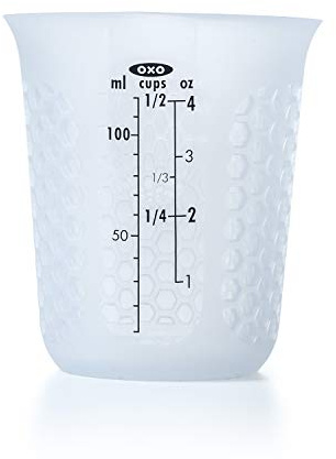 OXO Good Grips Mini Squeeze & Pour Silicone Measuring Cup with Stay-Cool Pattern