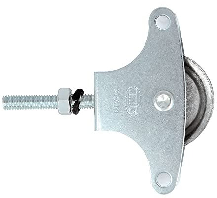 Amig - Pulley for Clothes Airer - Steel - 39 mm Metal Roller - Includes Fastening Screw and Guides - Secure Clothes Line Pulley - Exterior Clothes Line Pulley
