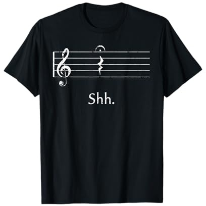 Funny Musik Shirt Shh Quarter Rest und Fermate T-Shirt T-Shirt