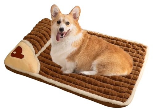 PETCUTE Stor hundsäng, tvättbar, ortopedisk hundbädd, minnesskum, husdjurssäng med avtagbart överdrag, ägglåda, skum, mjuk hundmadrass för små och medelstora hundar, lämplig för inomhus
