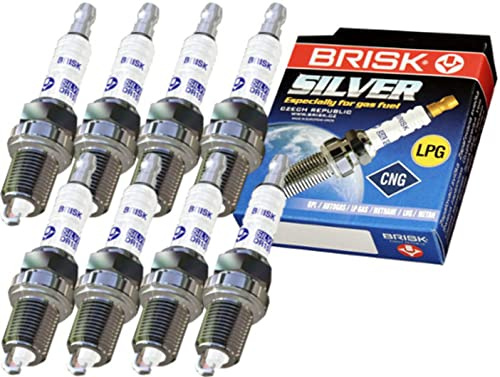BRISK Silver LR15YS 1332 Zündkerzen Benzin LPG GPL CNG Autogas, 8 Stück