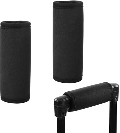 2 fundas de neopreno para asas de maleta, cómodos protectores de agarre de equipaje para viajes, envolturas duraderas para asa de carrito para uso en exteriores, ajuste universal para la mayoría de