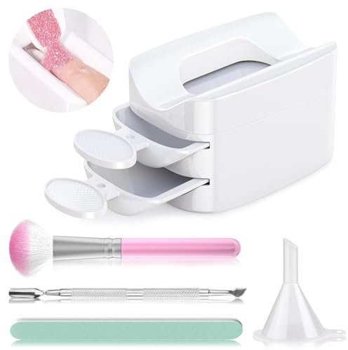 Dip Powder Tray System - Nail Dipping Starter Kit, Nail Art Tools for French Manicures & DIY Projects