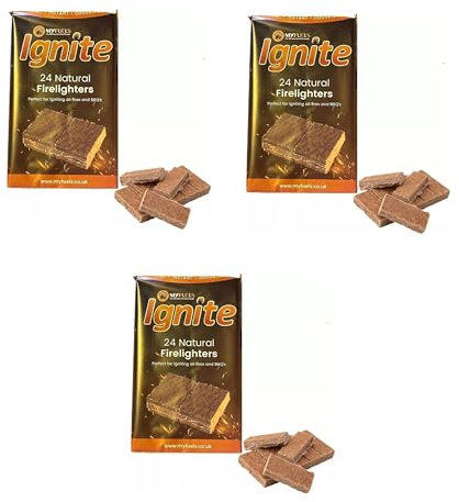 3 x MyFuels Ignite Natural Firelighters - 24 In Pack