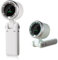 ACBREEZE - Handheld 5 speed turbo fan, Portable attachment, Folding design, Rechargeable, Long battery life(6-12 Hours), Digital display. (White)