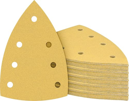 Bosch 50x EXPERT C470 Schleifpapier-Set mit 7 Löchern (für Farbe auf Holz, Ø 100x150 mm, Körnung 10 x 60, 10 x 80, 10 x 120, 10 x 180, 10 x 240, Professional Zubehör Multischleifer)