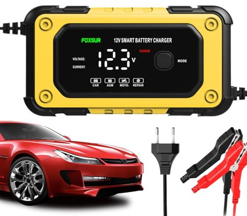 Avviatore di Emergenza Portatile - Jump Starter per Auto Camion Moto con Schermo LCD 12V | Booster Batteria Compatto per Garage Esterno Avviamento Veicolo Kit di Emergenza Avviatore Auto