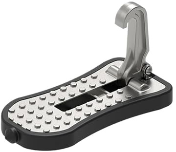 pedale piede pedale piede auto Portapacchi pieghevole per auto, gancio universale, pedale ausiliario, scala per bagagli da tetto(Standard In Silver)