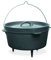 Barbecook Junko Gusseisen Kochtopf Dutch Oven zum Grillen und Schmoren ueber Feuer oder auf dem Grill, Schmortopf mit Dreibein zum Aufstellen ueber eine Feuerschale, 3 Liter, schwarz