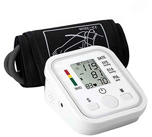 B-black® Misuratore pressione LCD digitale automatico di pressione sanguigna del polso del monitor di battimento di cuore frequenza del polso del braccio Meter pulsometro