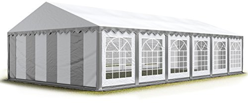 TOOLPORT 6x12 m Tente de réception/Barnum Gris-Blanc Toile de Haute qualité PVC 700 N
