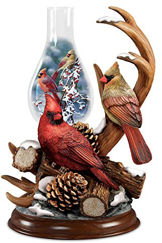 The Bradford Exchange Light Up Cardinal Sculpture with Bradley Jackson Cardinal Art
