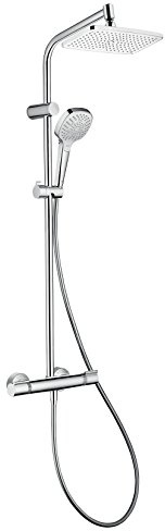 Hansgrohe 26764400 MySelect E 240 Shower Column, White/Chrome-Plated, 10 x 108,5 x 36 cm