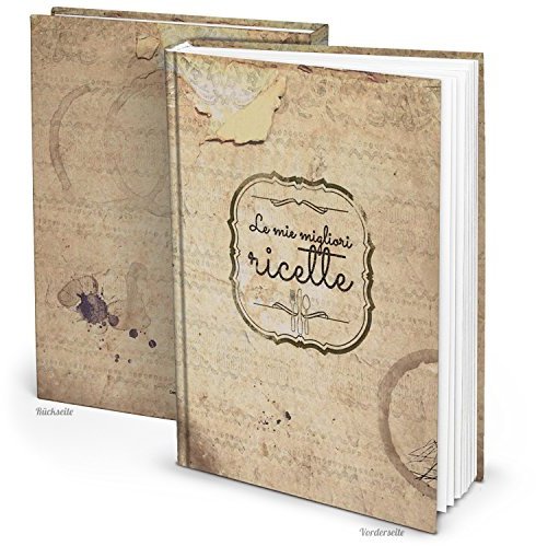 Logbuch-Verlag libro ricettario Le mie migliori ricette vuoto da scrivere e personalizzare con ricette color beige effetto vintage A4 DIY fai da te idea regalo