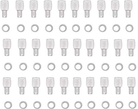 Concisea 30pcs 7 mm Soporte de Estante Clavijas,Acero Inoxidable Pasadores de Estante Soporte Níquel Plateado Soportes Para Muebles de Gabinete Armario Accesorios de Oficina Soporte