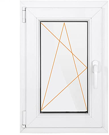 Bastion Fenster Kellerfenster 1 Flügel Dreh-Kipp 2-fach Verglasung RC2 BA weiß 70 mm Profil (600x900 Rechts)