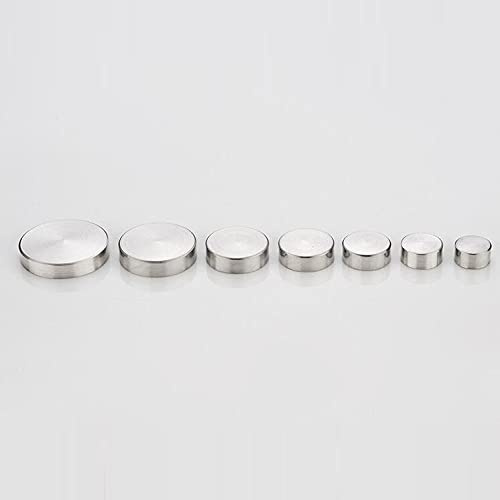 Kupfer-Spiegelschrauben, Durchmesser 18 mm, Möbelabstandsbolzen, dekorative Abdeckkappen, selbstschneidende Schrauben, Kappennagel, mattes Silber, 4 Stück