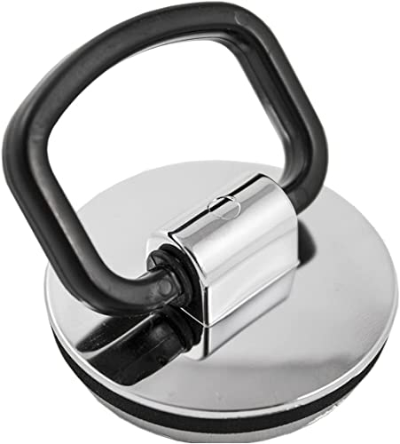 Taps2Traps® 38mm Bathroom Basin Plug With Large Easy Grip Handle - Polished Chrome Effect Plastic With Rubber Seal