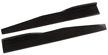 Faldón Lateral Universal para Carrocería de Automóvil, Faldón Lateral Trasero Resistente Al Desgaste de ABS Negro Brillante de 2 Piezas para Modificación Automotriz