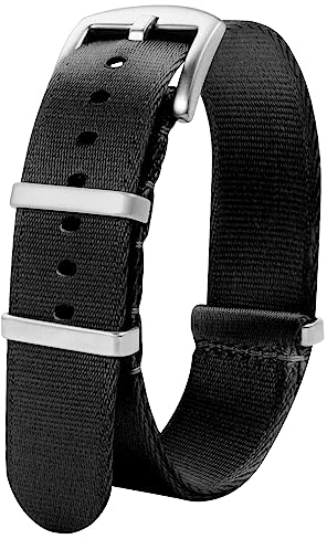 TStrap Nato Watch Strap Nylon - Soft Watch Band for Men Womem Replacement - Sailcloth Smart Watch Bracelet Replacement with Clasp - 18mm 20mm 22mm 24mm