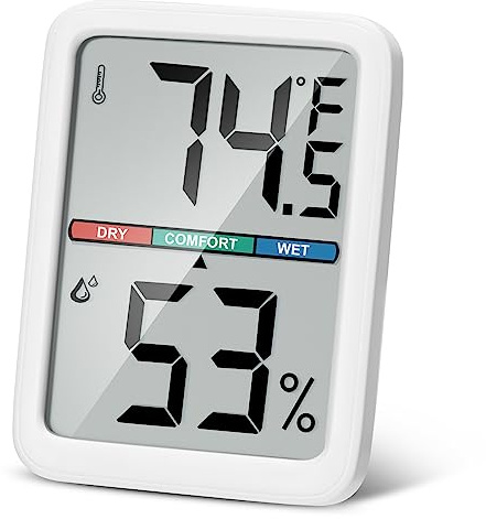 Thlevel Digital Thermometer Hygrometer, Large LCD Screen Room Thermometer Temperature, Wall Thermometer Humidity Indoor with High Accuracy, Suitable for Greenhouse, Home and Office Measuring Devices
