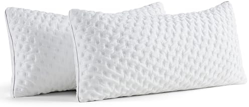 BedStory Memory Foam Kissen, höhenverstellbares Kopfkissen 40x80, geschreddertes Memory Foam Kissen, Öko-Tex zertifizierte Nackenstützkissen für Rücken- und Seitenschläfer, Bezug waschbar, 2er Set