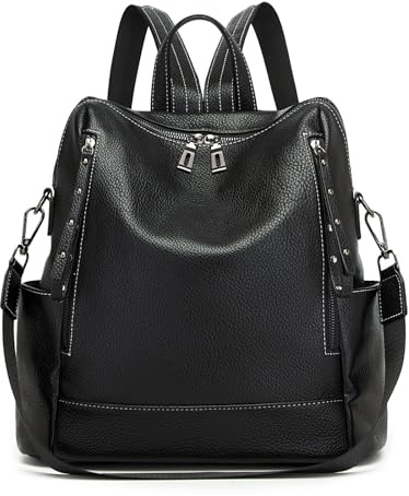 Miss Lulu Borsa Zaino Donna Elegante, Zaino Antifurto in Pelle per Donna, Zainetto Grande e Versatile per Uso Quotidiano e Viaggio