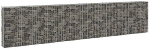 Gabion pour Pierre, Panier à Pierre Panier de Gabion Cage à Pierre Mur en gabion avec couvercles Acier galvanisé 300x30x100 cm