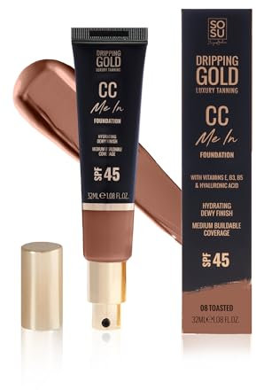 Make Up CC Me In Toasted | CC Cream Rivestimento Viso | Idratante | Opacità regolabile | Protezione solare SPF 30 | Migliora la pelle | Opacizzante | Formula cura | Vegano