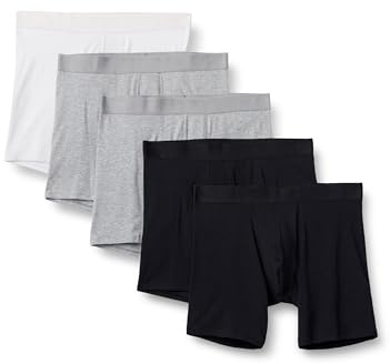 Amazon Essentials Bóxers de Algodón Jersey Hombre, Pack de 5