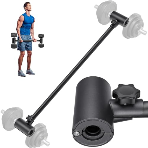 Kipika Dumbbell to Barbell Converter, Straight Bar Adapter Adjustable