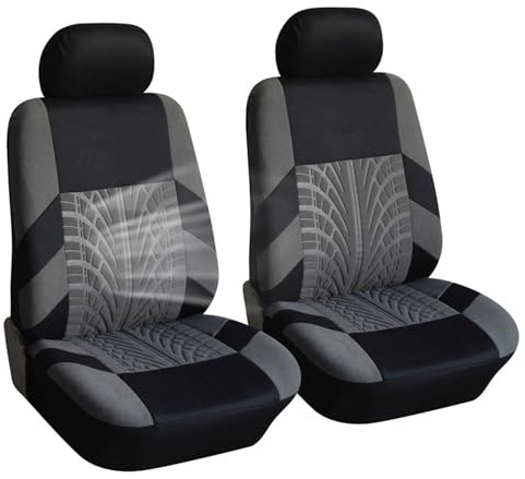 WEDSLK Autositzbezüge Set für Mercedes Benz Vito/Viano Typ W639 Transporter/Van, Auto-Schonbezüge, Autositzbezug, Autositzschoner Innenraum, Auto Sitzbezüge Set, Autozubehör,2 Seats-Grey