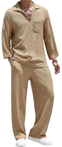 QUNERY Ensemble Homme Ete Casual Tenue Hawaïenne Légère Survêtement Vetement Homme Ete Tracksuit pour un Usage Quotidien et Les Vacances