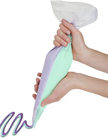 Metaltex Zuckerguss, mit 2 Doppeltüllen, Weiß, 20 Stück, Kunststoff, 20er-Packung