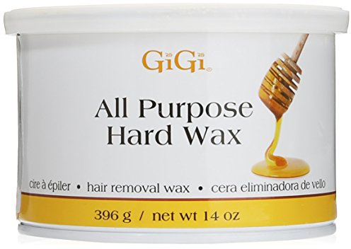 Gigi All Purpose Hard Wax for Hair Removal - DIY At-Home Waxing Kit for Face & Body, 14 Oz