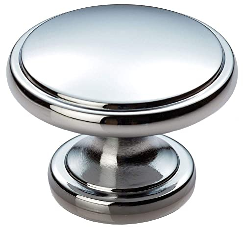 HENRIETTA Cupboard Door Knob Pull Handle Polished Chrome 38mm