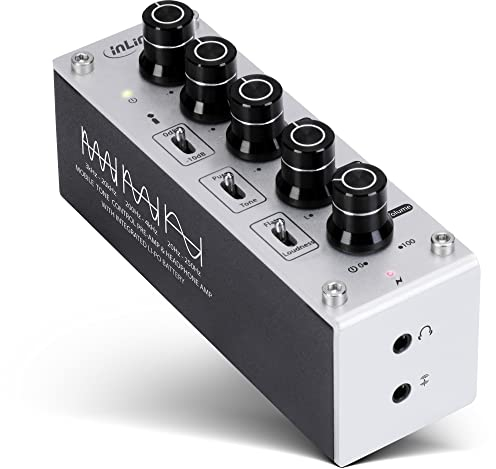 InLine AmpEQ Mobile 99204I - Amplificador de Auriculares y Ecualizador, Clavija de 3,5 mm, con batería