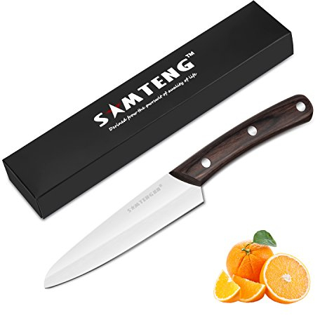 SMTENG Series Triple Rivet Paring Knife 4.5in - Fruit Knife - Carbon Stainless Steel Professional Kitchen Cutlery (4.5-inch)