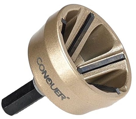 CONQUER Tools Deburring External Chamfer Tool, Premium Tungsten Blade, Deburring Drill Bit, Remove Burr Tools Quick Release Shank Fits for 1/2-3/8(13mm-35mm) Stainless Steel Burr Removal,Countersink
