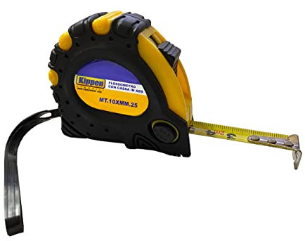 kippen 1160H1 - Flessometro con Cassa in ABS e Nastro in Acciaio Lunghezza 10 Mt.