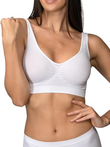 Bodyeffect - Reggiseno Modellante Senza Ferretto Extra-Comfort Brassiere Senza Cuciture Art. 110577 (4XL, Bianco)