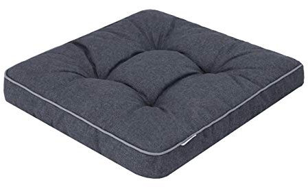 Bjird 2 x Stuhlauflagen für Gartenmöbel Sitzpolster für Gartenstühle, Gartenmöbelauflagen, Sitzkissen, Stuhlkissen - 49x47x8 cm, Polsterauflagen Outdoor/Indoor geeignet mit 8 cm Dicke Polsterung