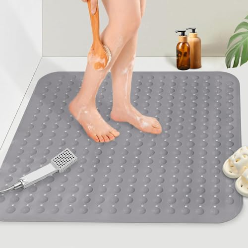 Mofonky Duschmatte rutschfest Antirutschmatte Dusche: 80 x 80 cm Duscheinlage Duschwanneneinlage Rutschmatte für Senioren