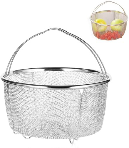 Dampfkorb, Stabiler Dämpfeinsatz Für Kochtöpfe Ø 18Cm, Edelstahl-Gemüse-Dampfkorb, Dünsteinsatz-Korb Aus Edelstahl, Gemüse-Dampfkorb Mit Griff Zum Kochen, Edelstahl-Siebkorb
