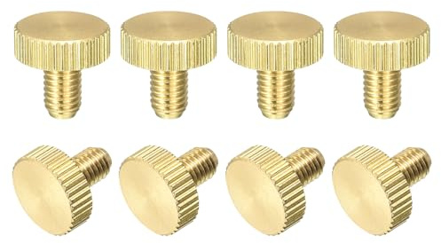 uxcell Knurled Thumb Screws, M5x8mm Flat Bolts Grip Knobs Fasteners 8Pcs